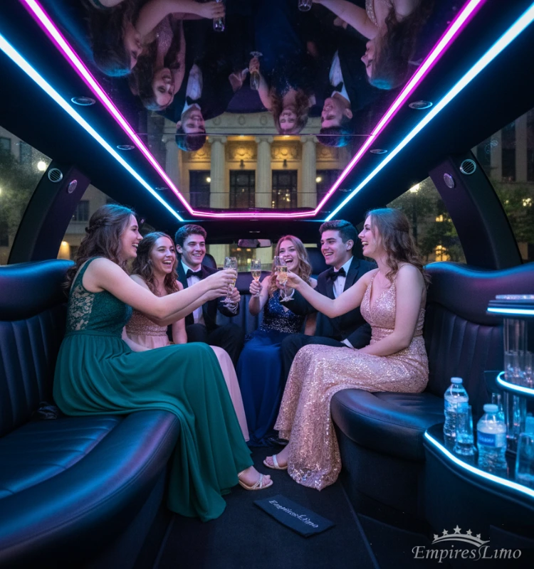 teens-celebrating-elegant-ride-in-empires-limo-nj-prom-limos