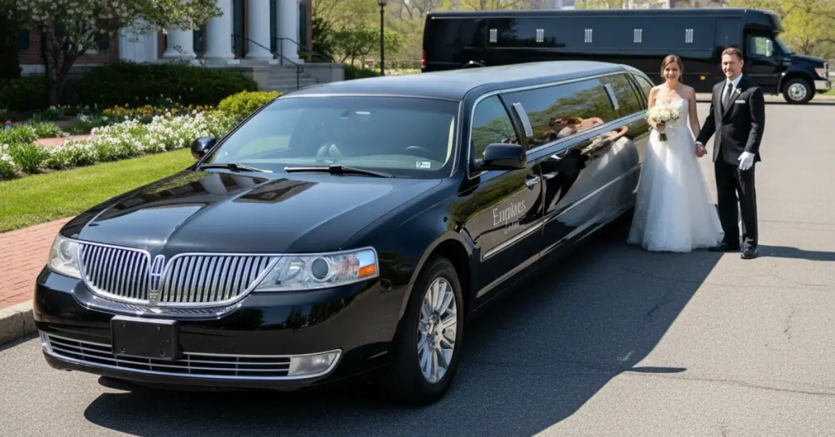 elegant-couple-with-black-stretch-limousine-gettting-rental-service-after-knowing-how-much-is-it-to-rent-a-limo-in-new-jersey