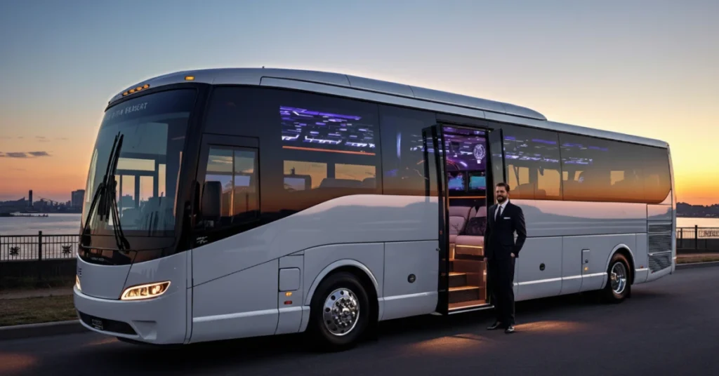luxury-party-bus-at-evening-in-nyc-with-neon-lights-showing-how-much-for-a-party-bus