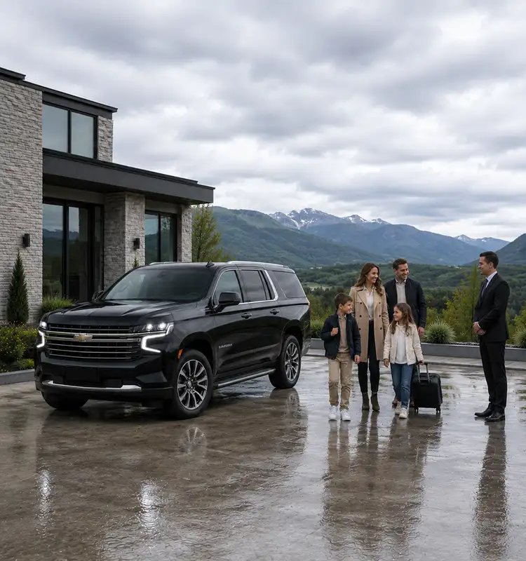 black-chevrolet-suburban-exterior-for-private-transportation