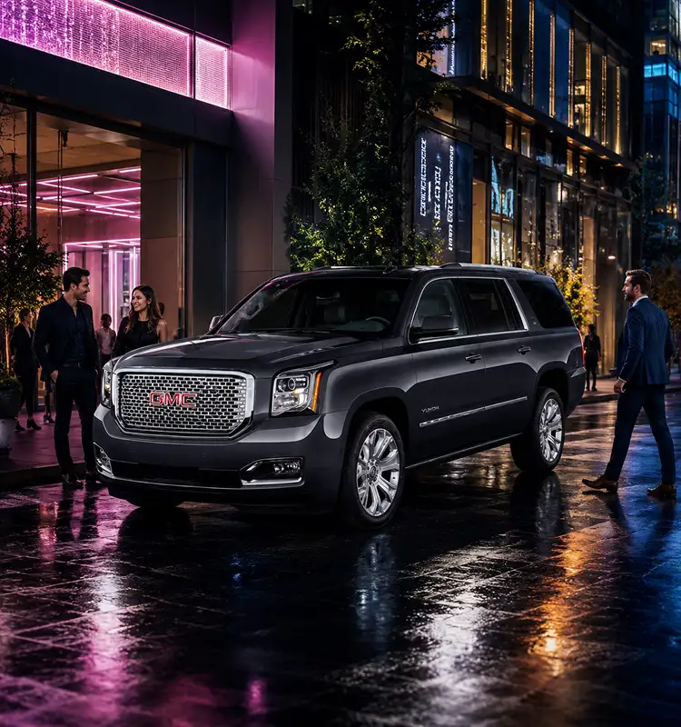 black-gmc-yukon-exterior-for-private-car-service